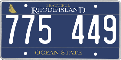 RI license plate 775449