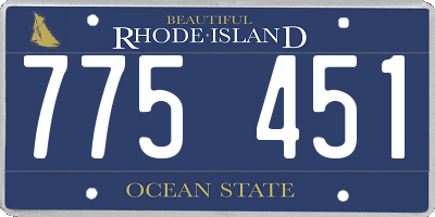 RI license plate 775451