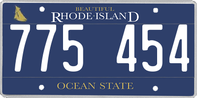 RI license plate 775454
