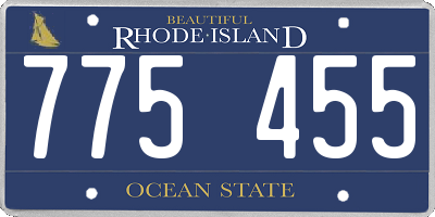 RI license plate 775455