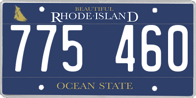RI license plate 775460