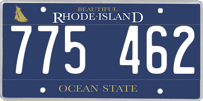 RI license plate 775462