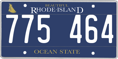 RI license plate 775464