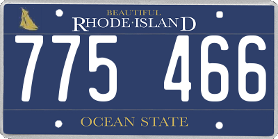 RI license plate 775466