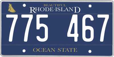 RI license plate 775467