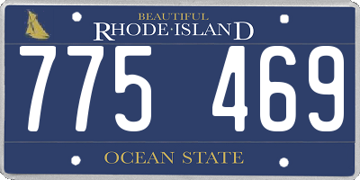 RI license plate 775469