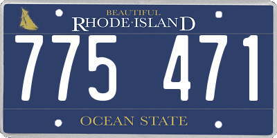 RI license plate 775471