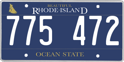 RI license plate 775472