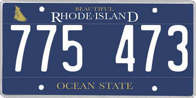 RI license plate 775473