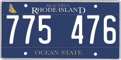 RI license plate 775476