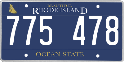RI license plate 775478