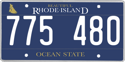 RI license plate 775480