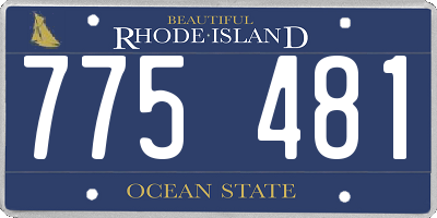 RI license plate 775481