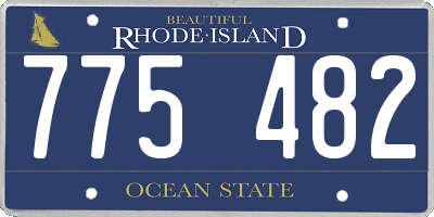 RI license plate 775482