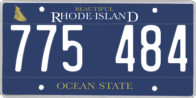 RI license plate 775484