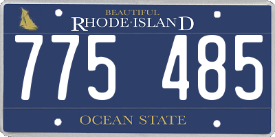 RI license plate 775485