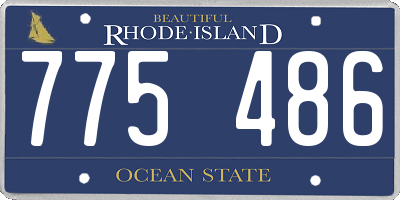 RI license plate 775486
