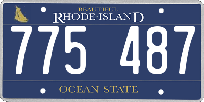 RI license plate 775487