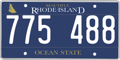 RI license plate 775488