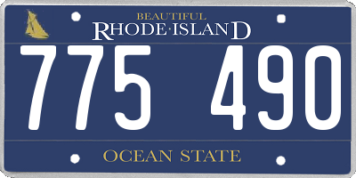 RI license plate 775490