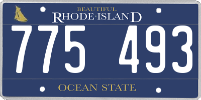 RI license plate 775493