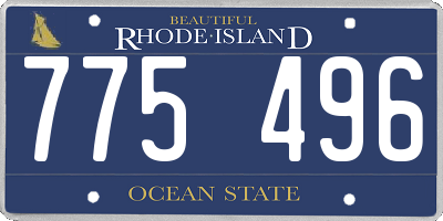 RI license plate 775496
