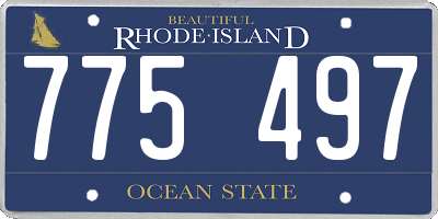 RI license plate 775497