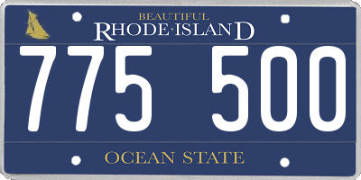 RI license plate 775500
