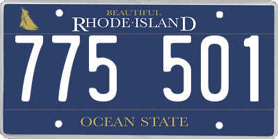 RI license plate 775501