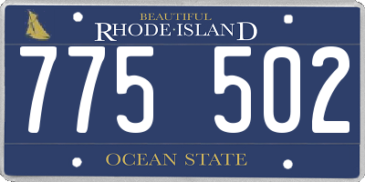 RI license plate 775502