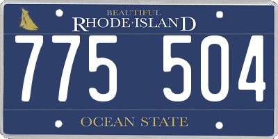 RI license plate 775504
