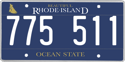RI license plate 775511