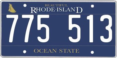 RI license plate 775513