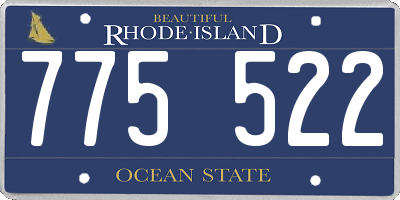 RI license plate 775522