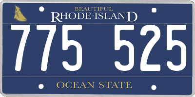 RI license plate 775525