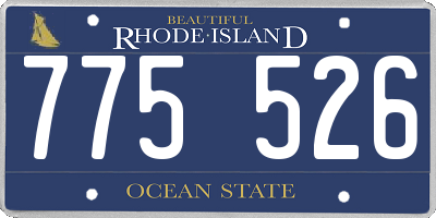 RI license plate 775526