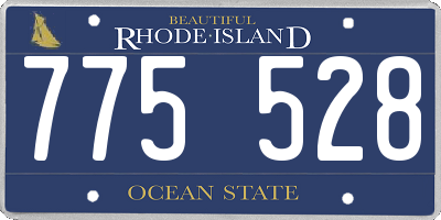 RI license plate 775528
