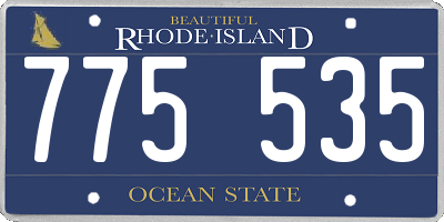 RI license plate 775535