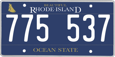 RI license plate 775537