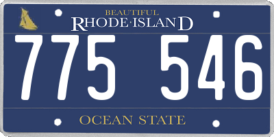 RI license plate 775546