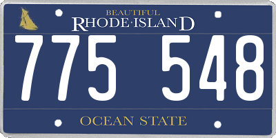 RI license plate 775548