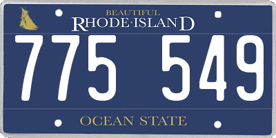 RI license plate 775549