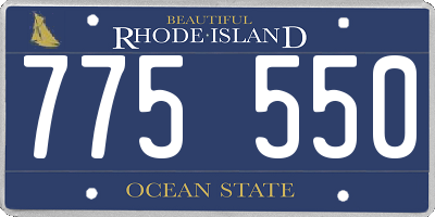 RI license plate 775550