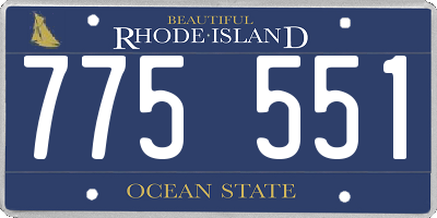 RI license plate 775551