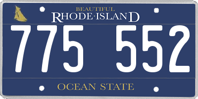 RI license plate 775552