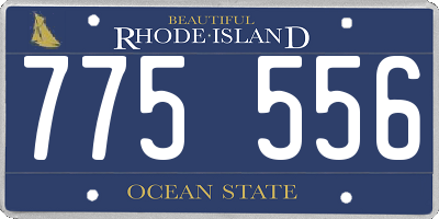 RI license plate 775556