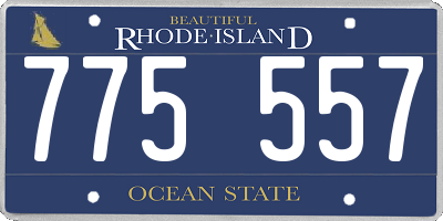 RI license plate 775557