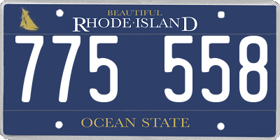 RI license plate 775558