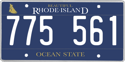 RI license plate 775561