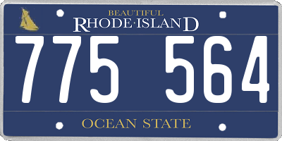 RI license plate 775564